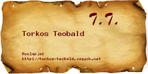 Torkos Teobald névjegykártya